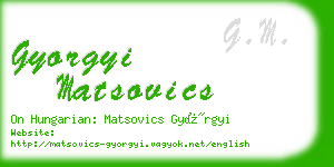 gyorgyi matsovics business card